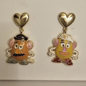 BaubleBar x Disney Pixar Mr. & Mrs. Potato Head Heart Earrings
